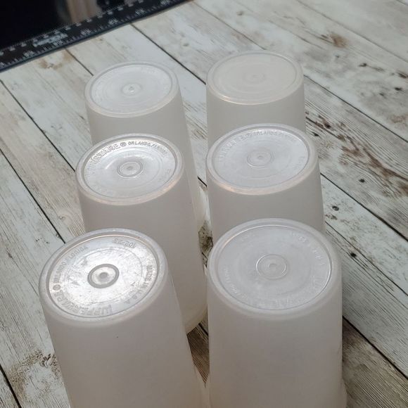 Vintage 6 Clear Tupperware Salt & Pepper 102-23  634-2 Spice Shaker Storage - Picture 4 of 13